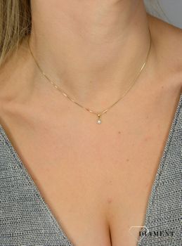 Zawieszka złota DIAMENT białe Drobna zawieszk z diamentami, wykonane z dwukolorowego złota. Elegancka biżuteria, apart, kruk (12).JPG